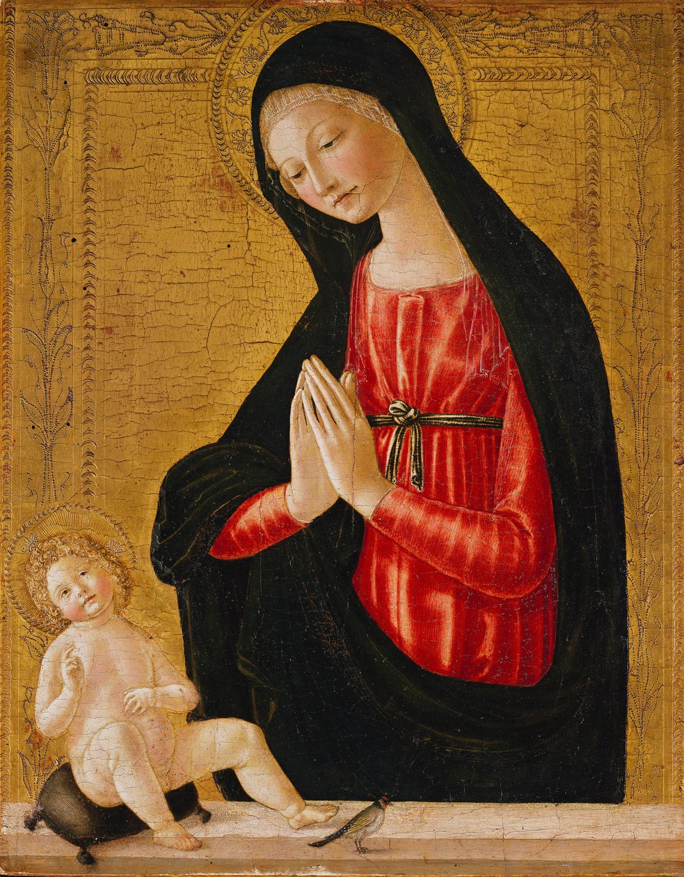 Die Madonna, die das Kind anbetet von Neroccio di Landi