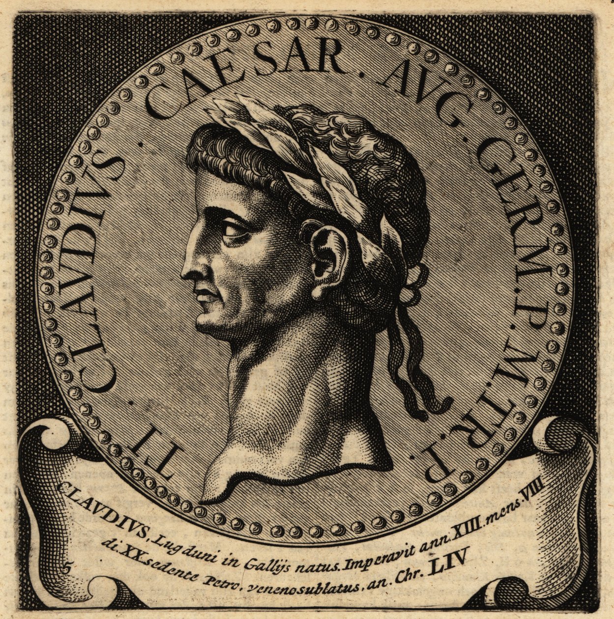 Porträt des römischen Kaisers Claudius von Netherlandish School