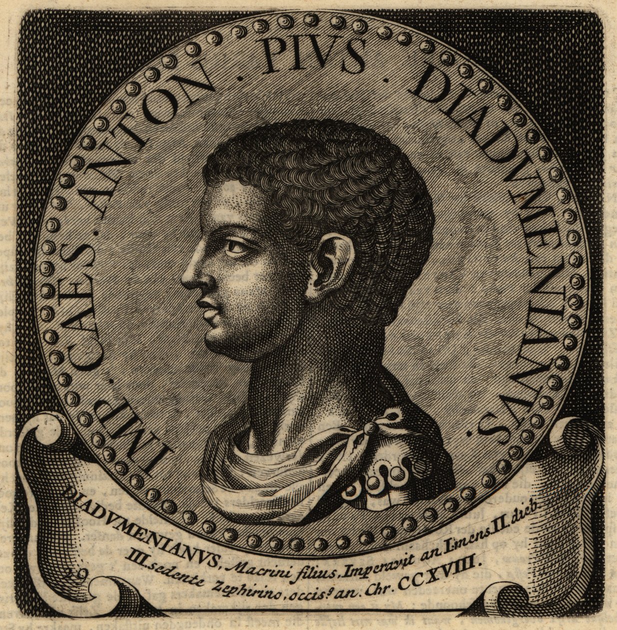 Porträt des römischen Kaisers Diadumenian von Netherlandish School