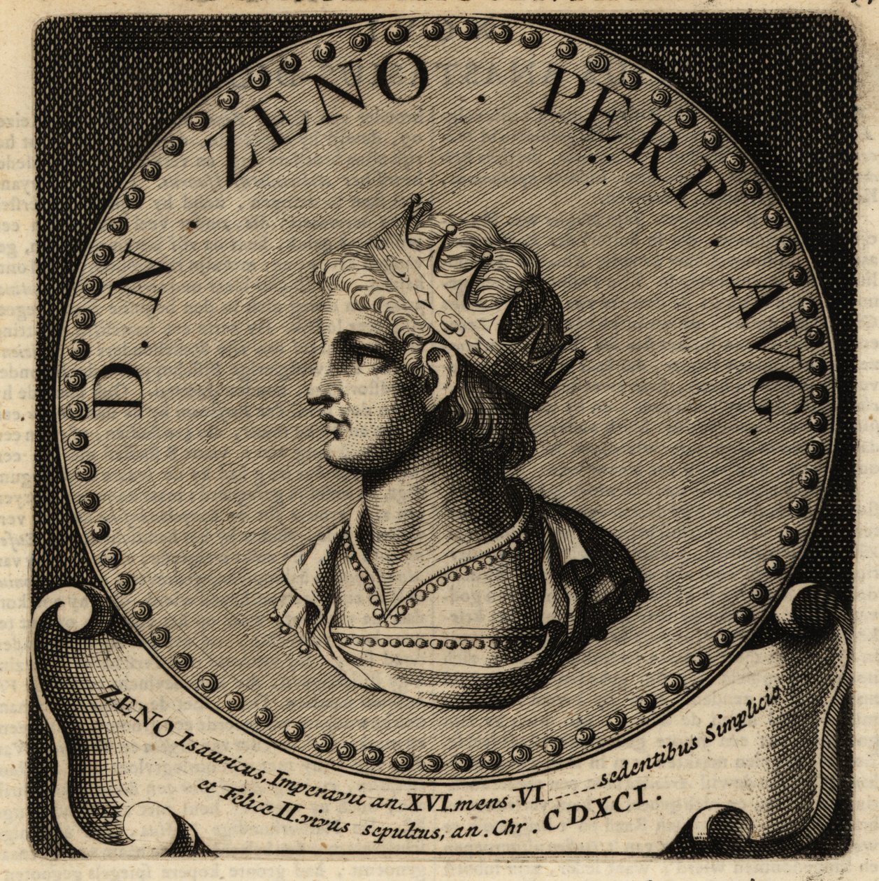 Porträt des römischen Kaisers Zeno. von Netherlandish School