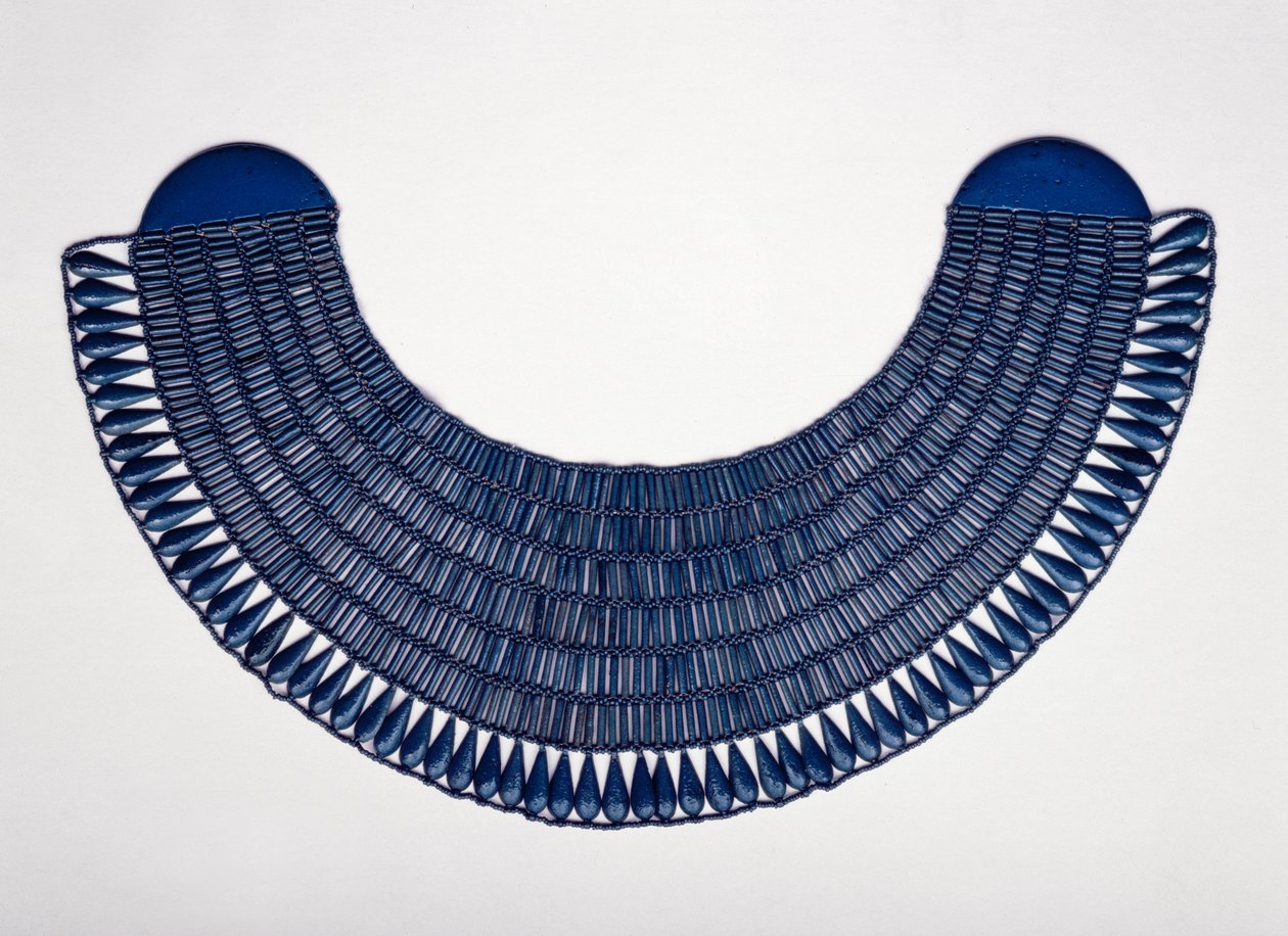 Wesekh-Halsband, möglicherweise aus Theben, ca. 1336-1295 (Fayence) von New Kingdom Egyptian