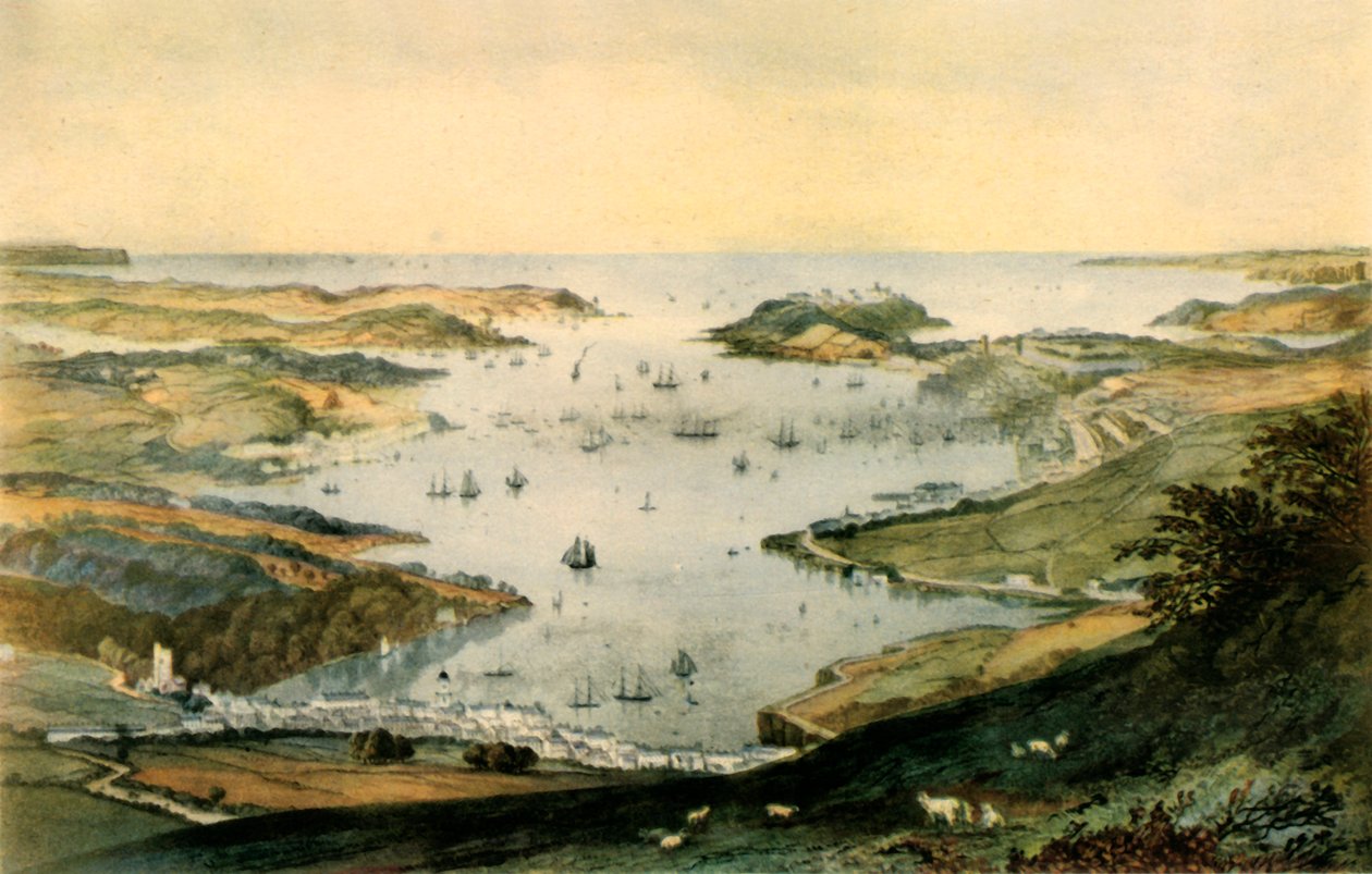 Falmouth Hafen, um 1840, 1942 von Newman and Co