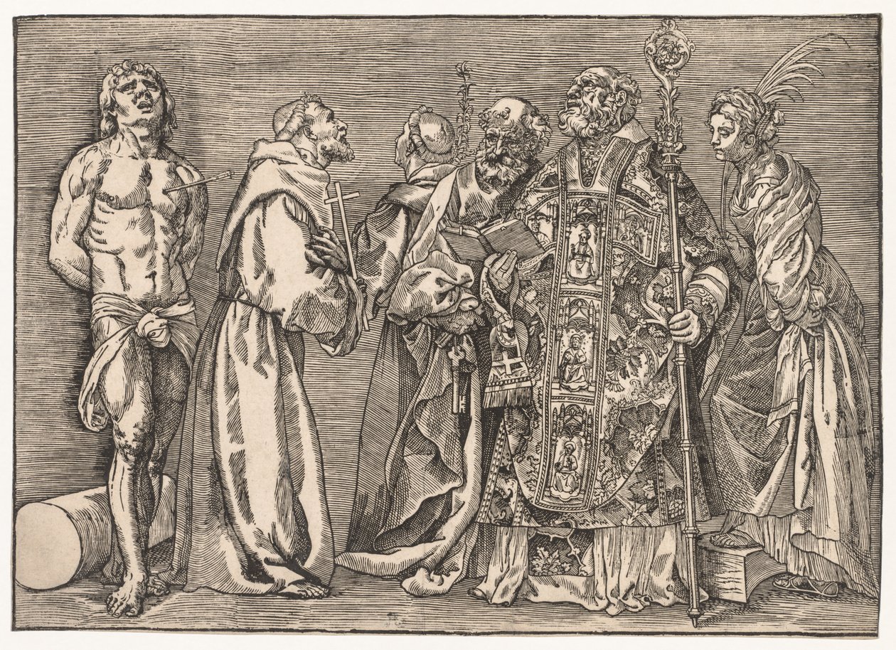 Die sechs Heiligen, ca. 1535 von Niccolo Boldrini