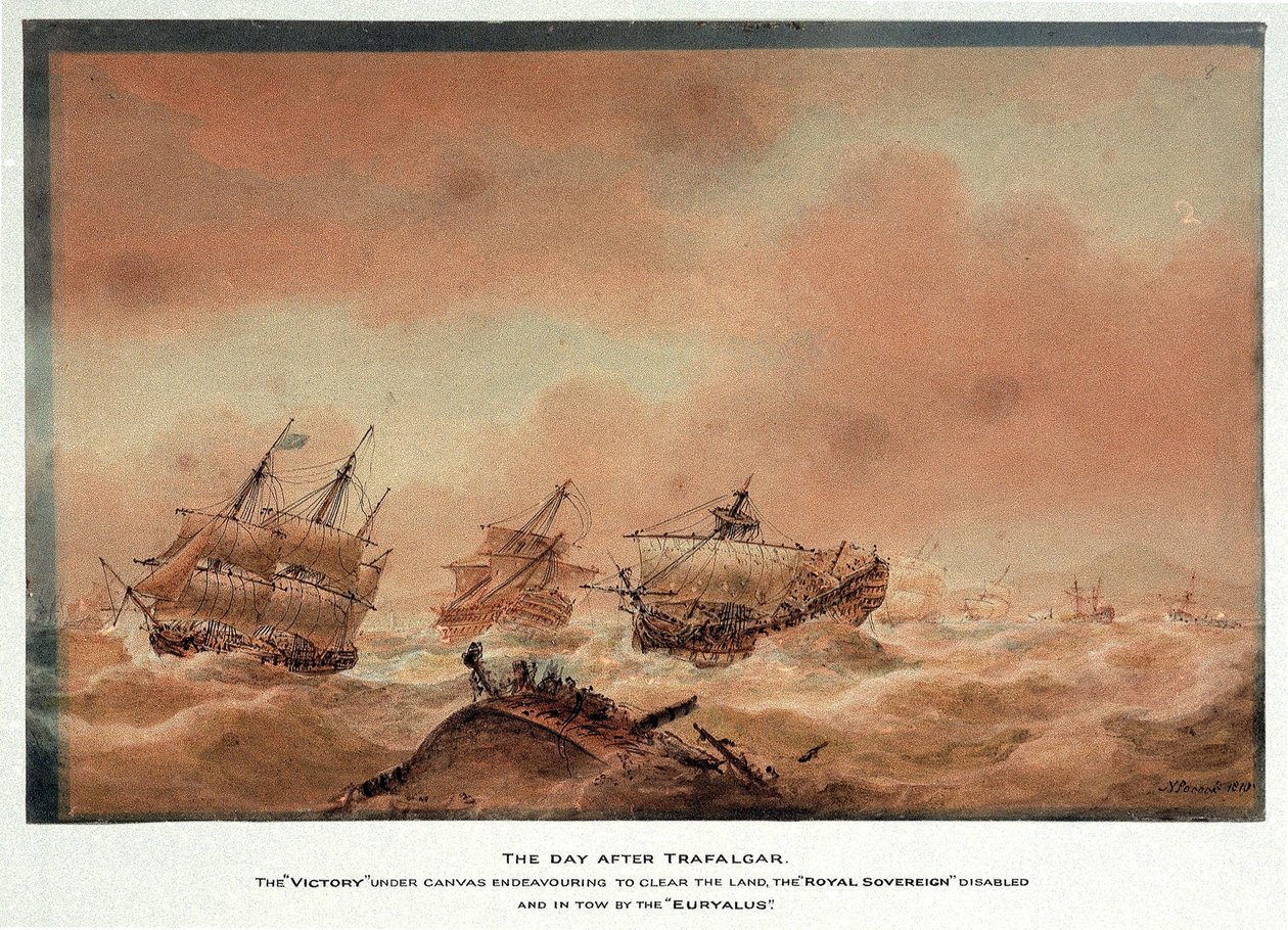 Der Tag nach der Schlacht von Trafalgar von Nicholas Pocock
