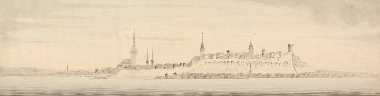 Ansicht von Revel, Hauptstadt von Estland von Nicholas Pocock