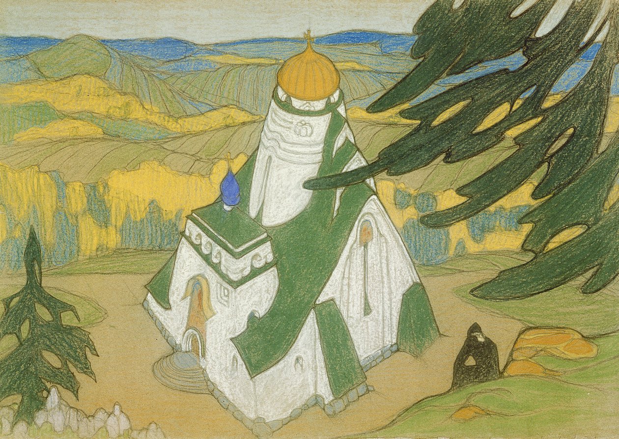 Zeichnung aus dem frühen 20. Jahrhundert von Nicholas Roerich