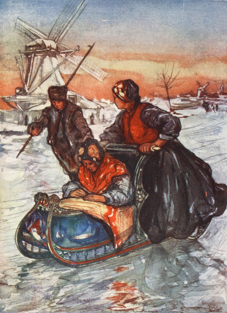 Ein Rennen auf Schlittschuhen, 1904 von Nico Jungman