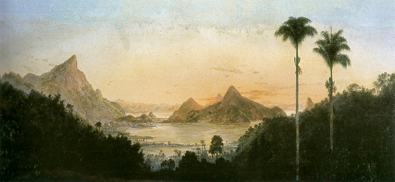 Rodrigo de Freitas Lagune, Rio de Janeiro von Nicola Antonio Facchinetti