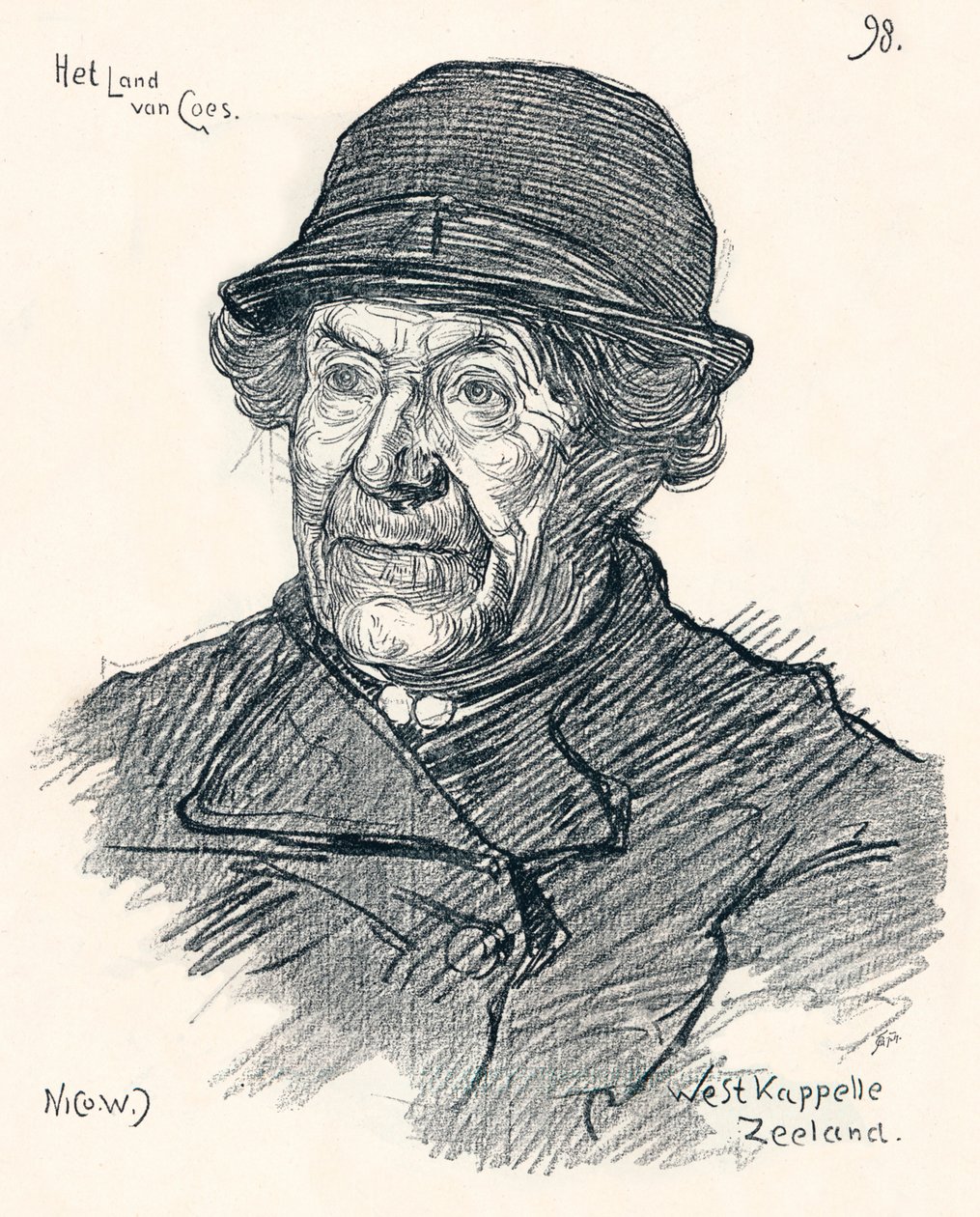 Skizze von Nico Jungmann, um 1900 von Nicolaas Wilhelm Jungmann