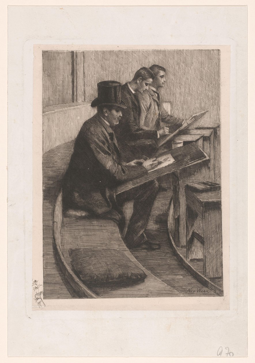 Zeichnende Männer von Nicolaas van der Waay