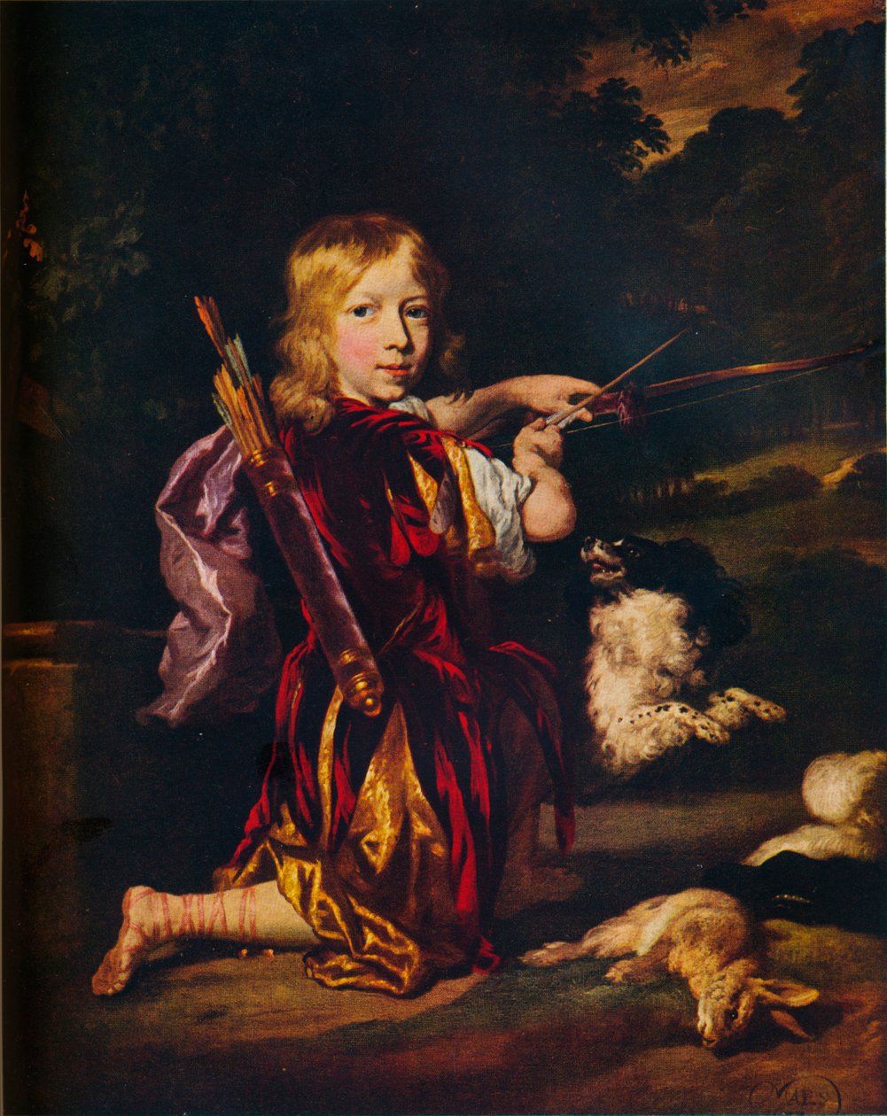 Junge mit Pfeil und Bogen, ca. 1670 von Nicolaes Maes