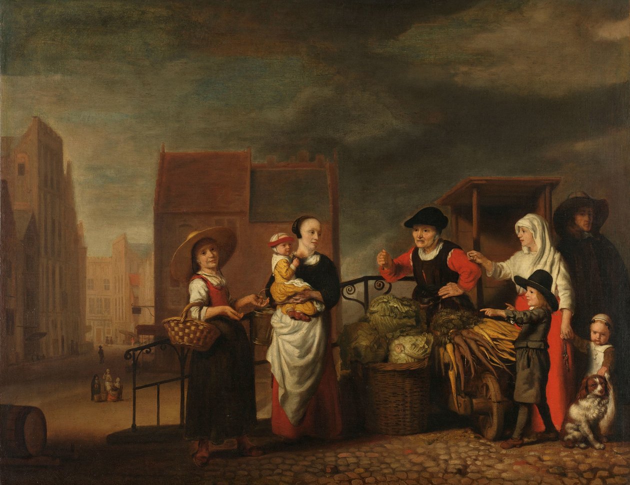 Gemüsemarkt von Nicolaes Maes