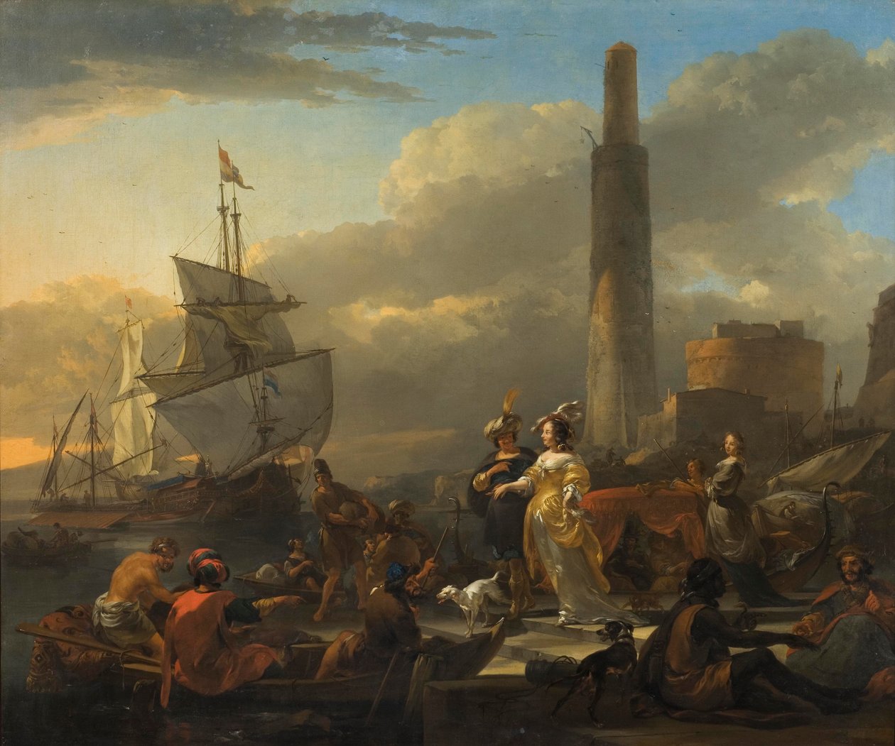 Hafenszene, ca. 1665 von Nicolaes Pietersz. Berchem