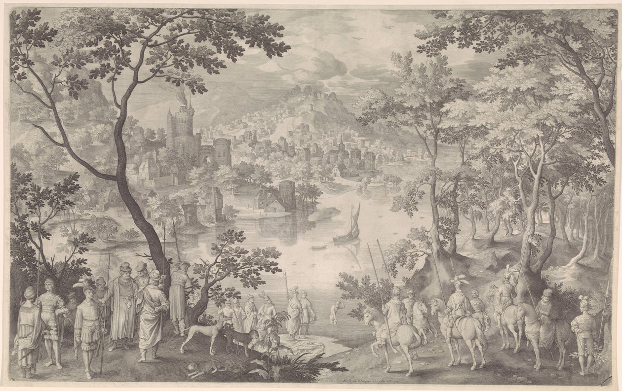 Heilung von Naaman von Nicolaes de Bruyn