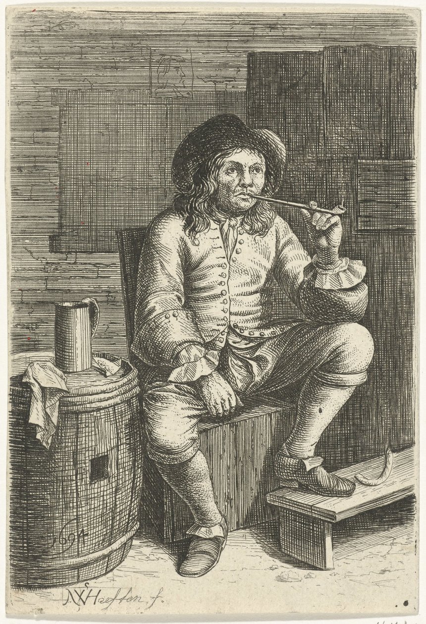 Rauchender Mann von Nicolaes van Haeften