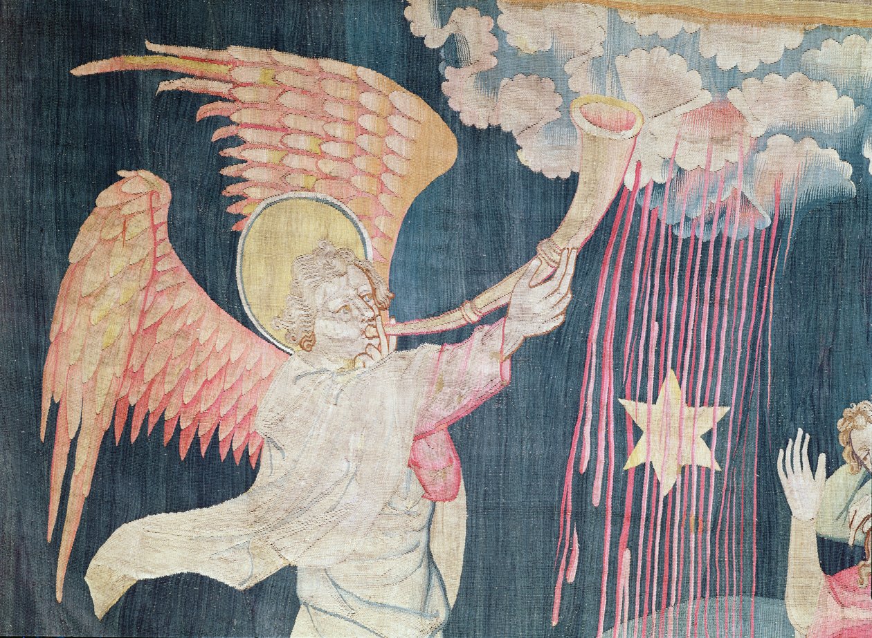 Die dritte Posaune und der Wermutstern, Nr. 22 aus der Apokalypse von Angers (Detail) von Nicolas Bataille