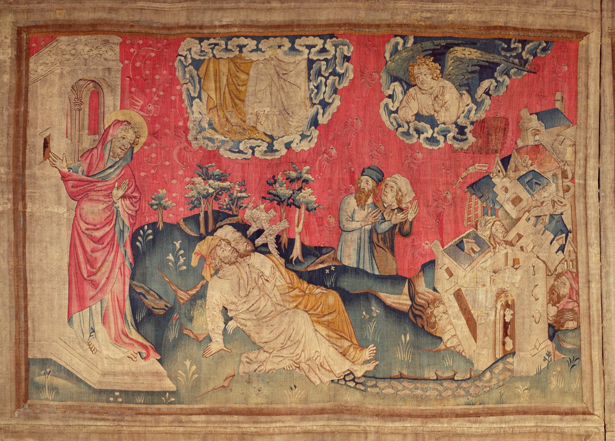 Die auferstandenen Zeugen, aus dem Apokalypse-Wandteppich von Angers, 1373-87 (Wandteppich) von Nicolas Bataille