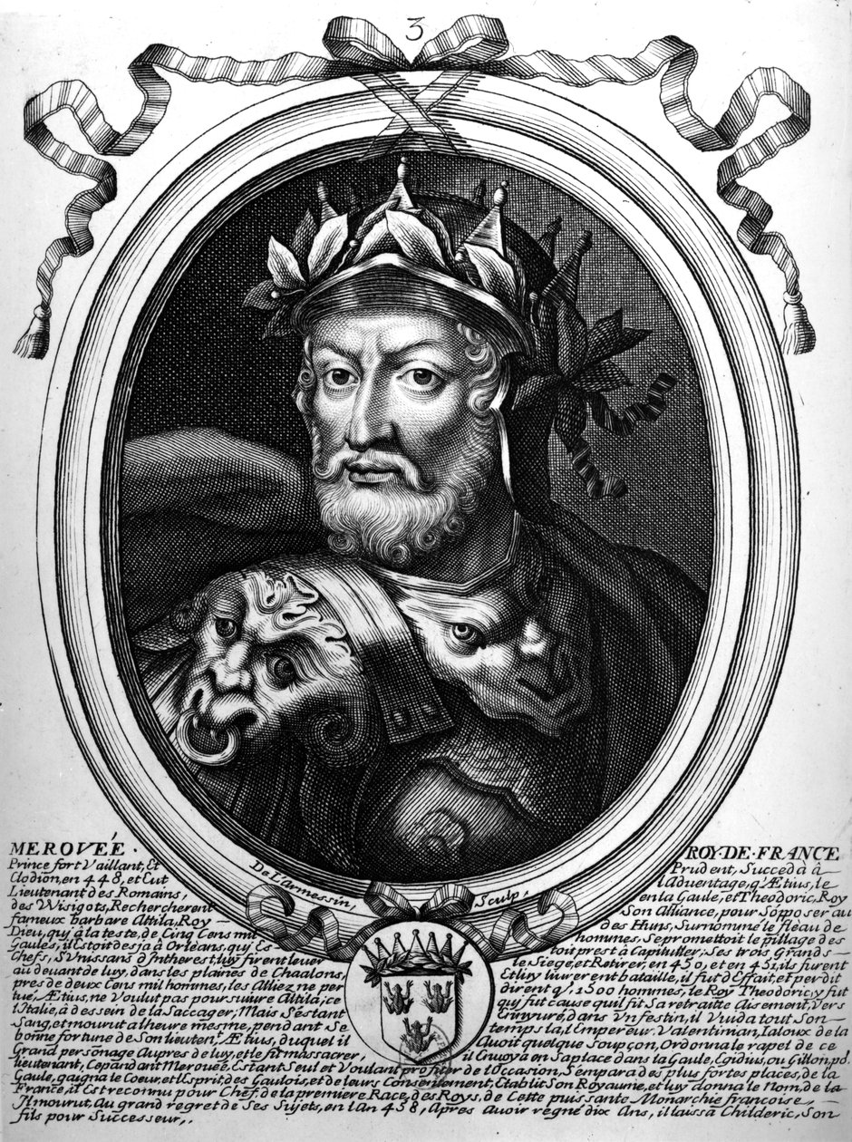 Porträt von Merovech (gest. 456), König der Salischen Franken, aus 