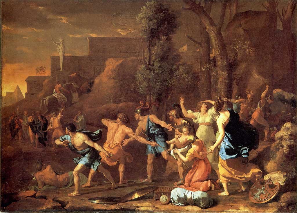Der junge Pyrrhus gerettet von Nicolas Poussin