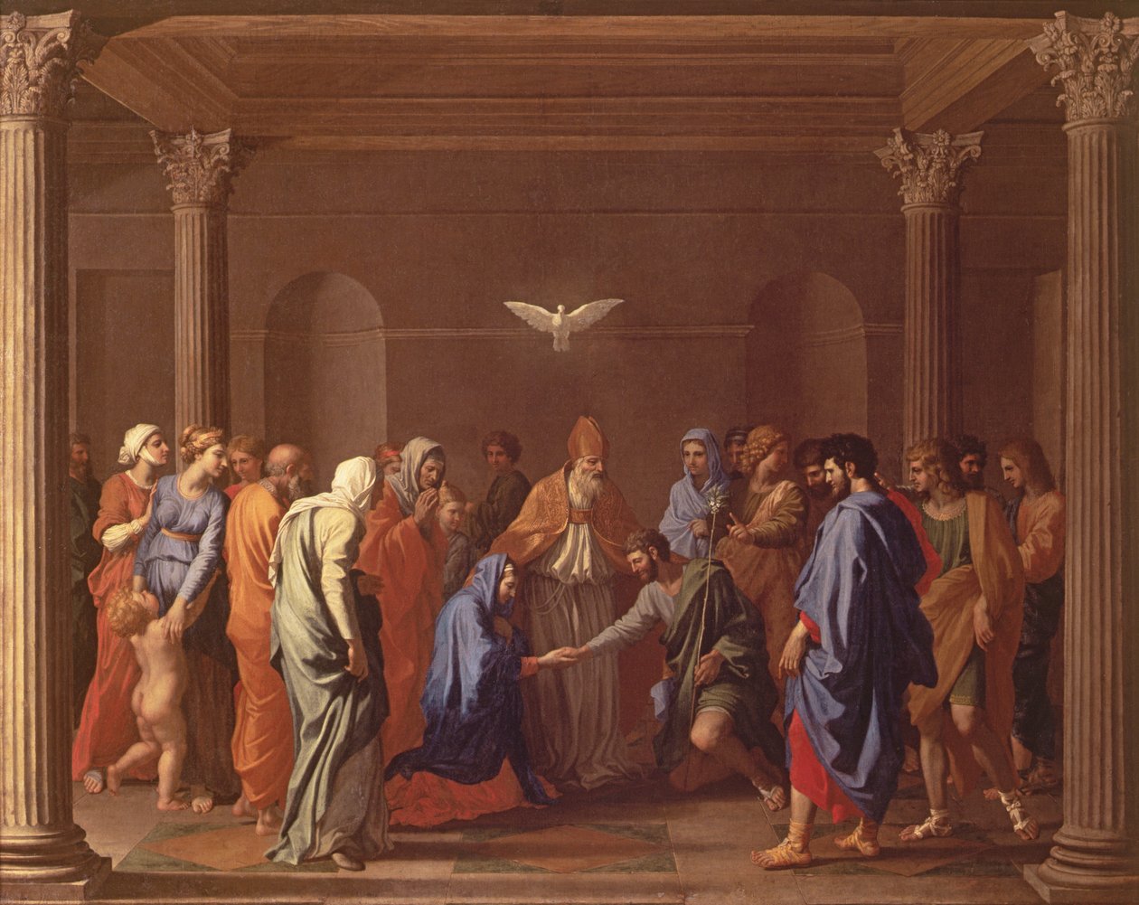 Die Hochzeit der Jungfrau, ca. 1638-40 von Nicolas Poussin