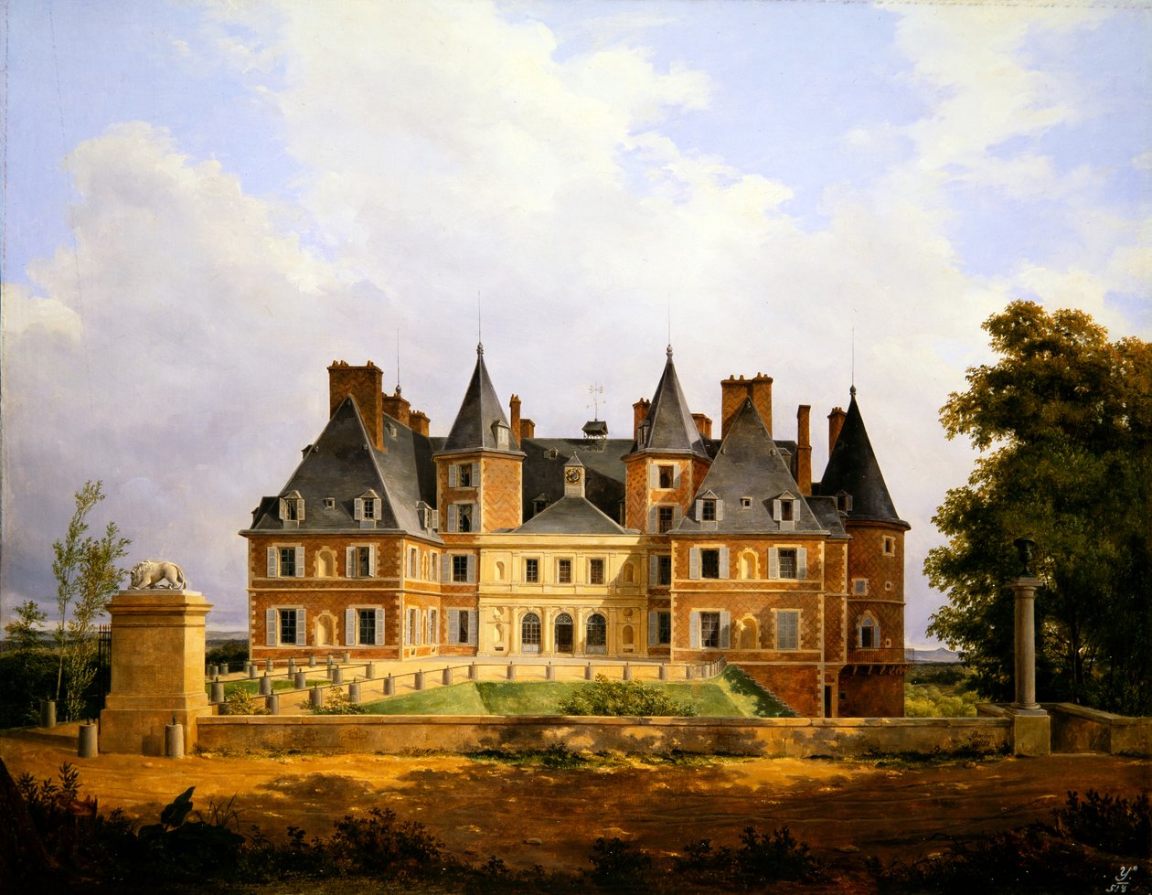Ansicht eines französischen Schlosses von Nicolas Alexandre Barbier