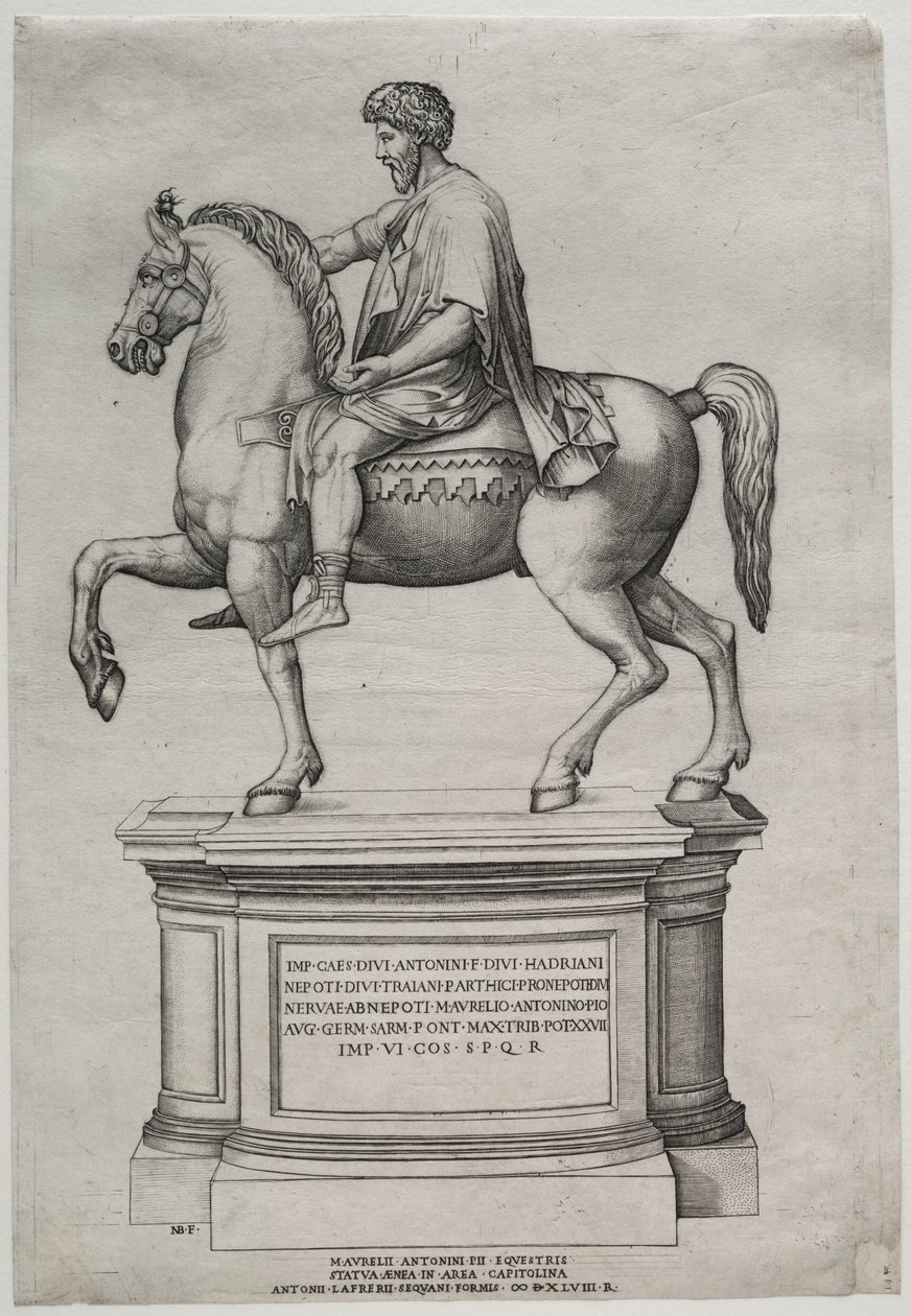Reiterstatue von Marcus Aurelius von Nicolas Beatrizet