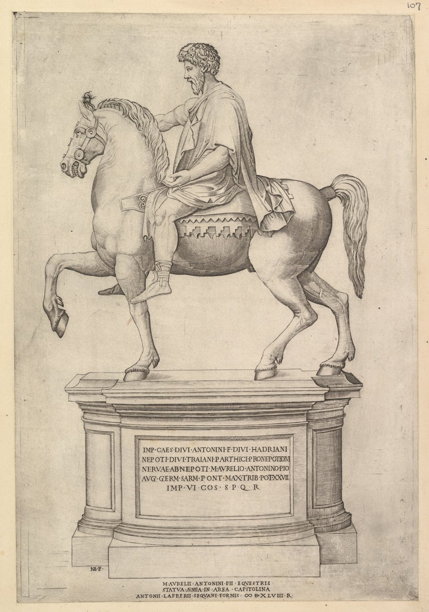 Speculum Romanae Magnificentiae: Marcus Aurelius, 16. Jahrhundert von Nicolas Beatrizet