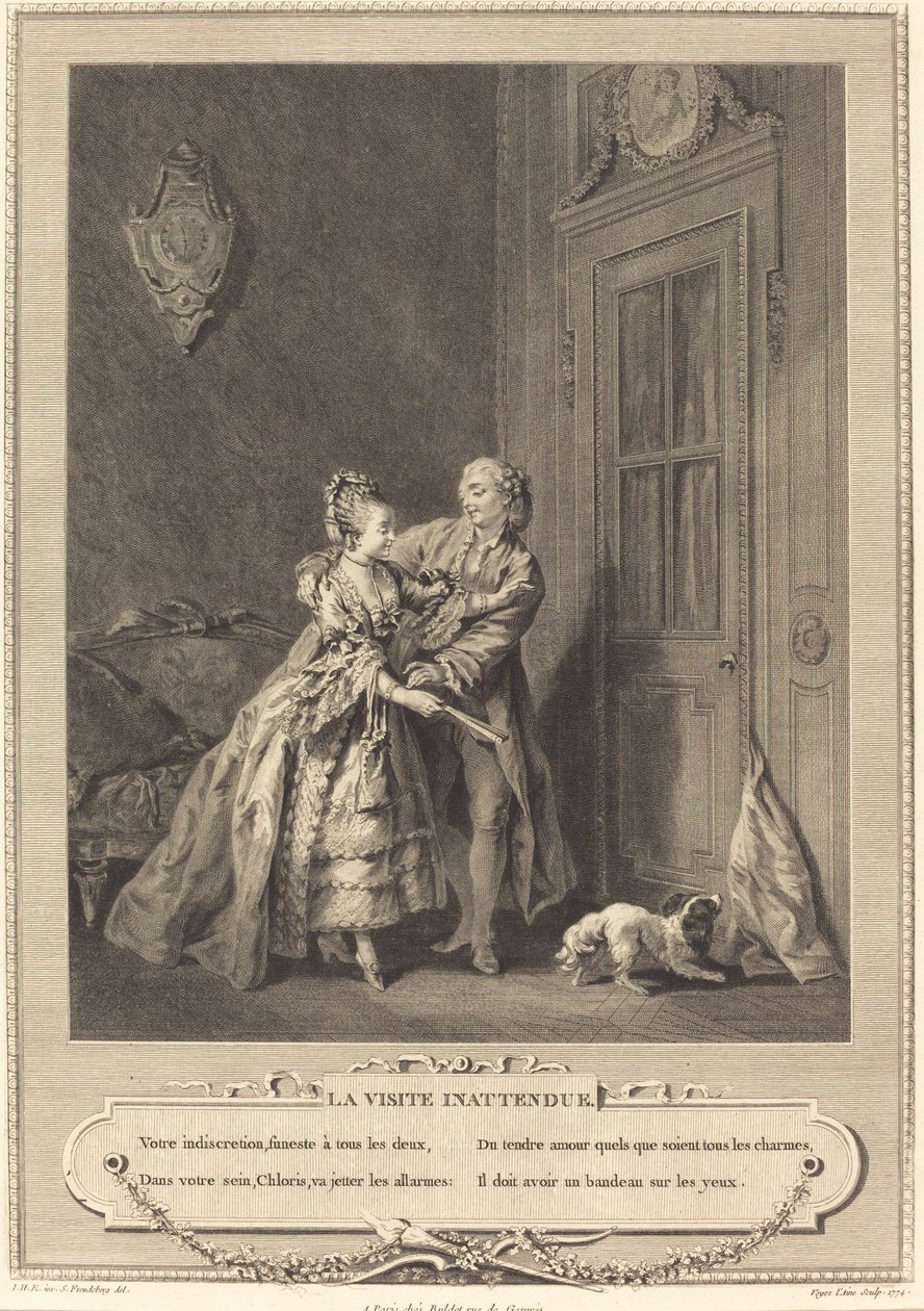 Der unerwartete Besuch von Nicolas Joseph Voyez after Sigmund Freudenberger