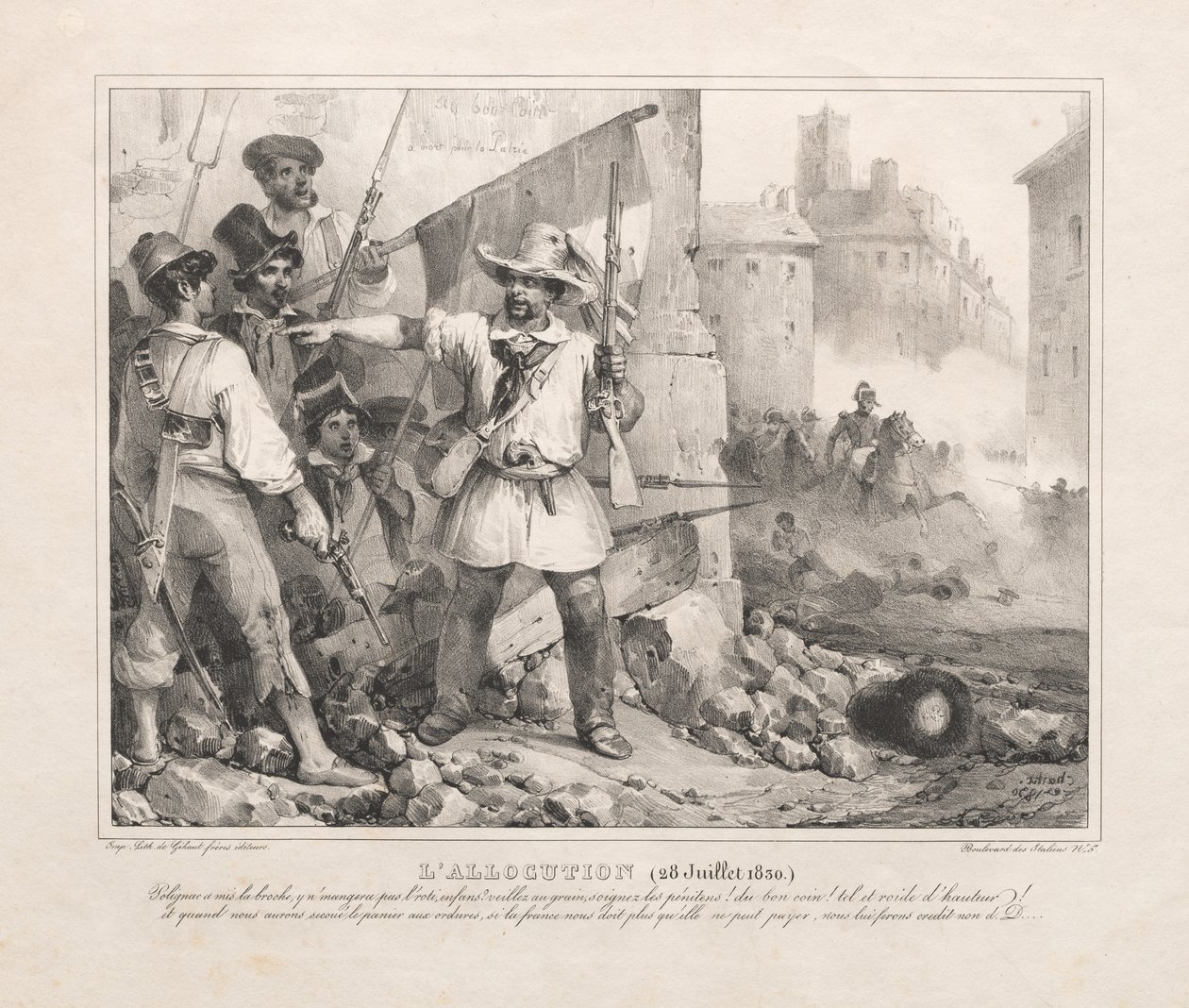 Ansprache am 28. Juli 1830, 1830 von Nicolas Toussaint Charlet