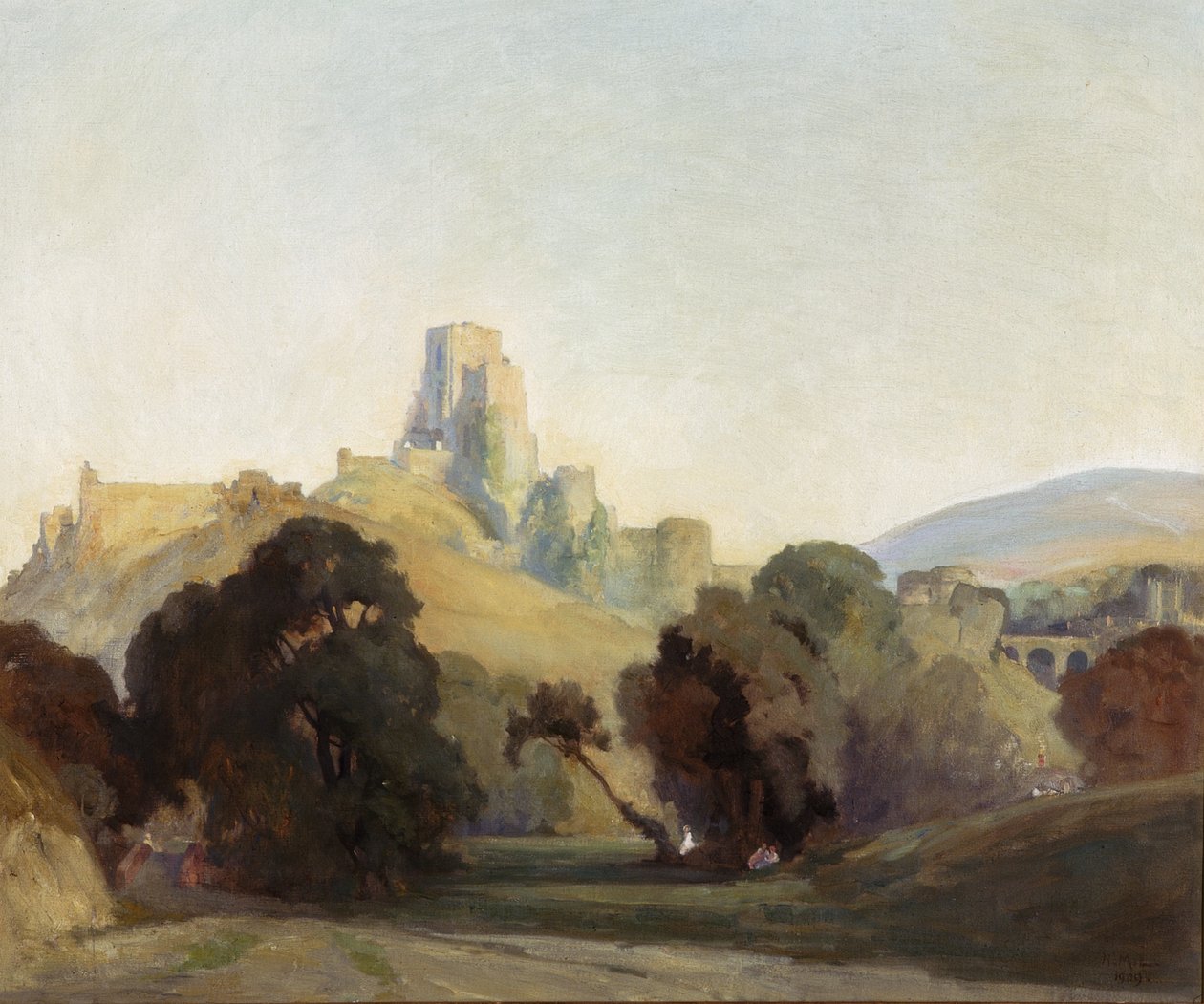 Corfe Castle, 1909 von Niels Moller Lund