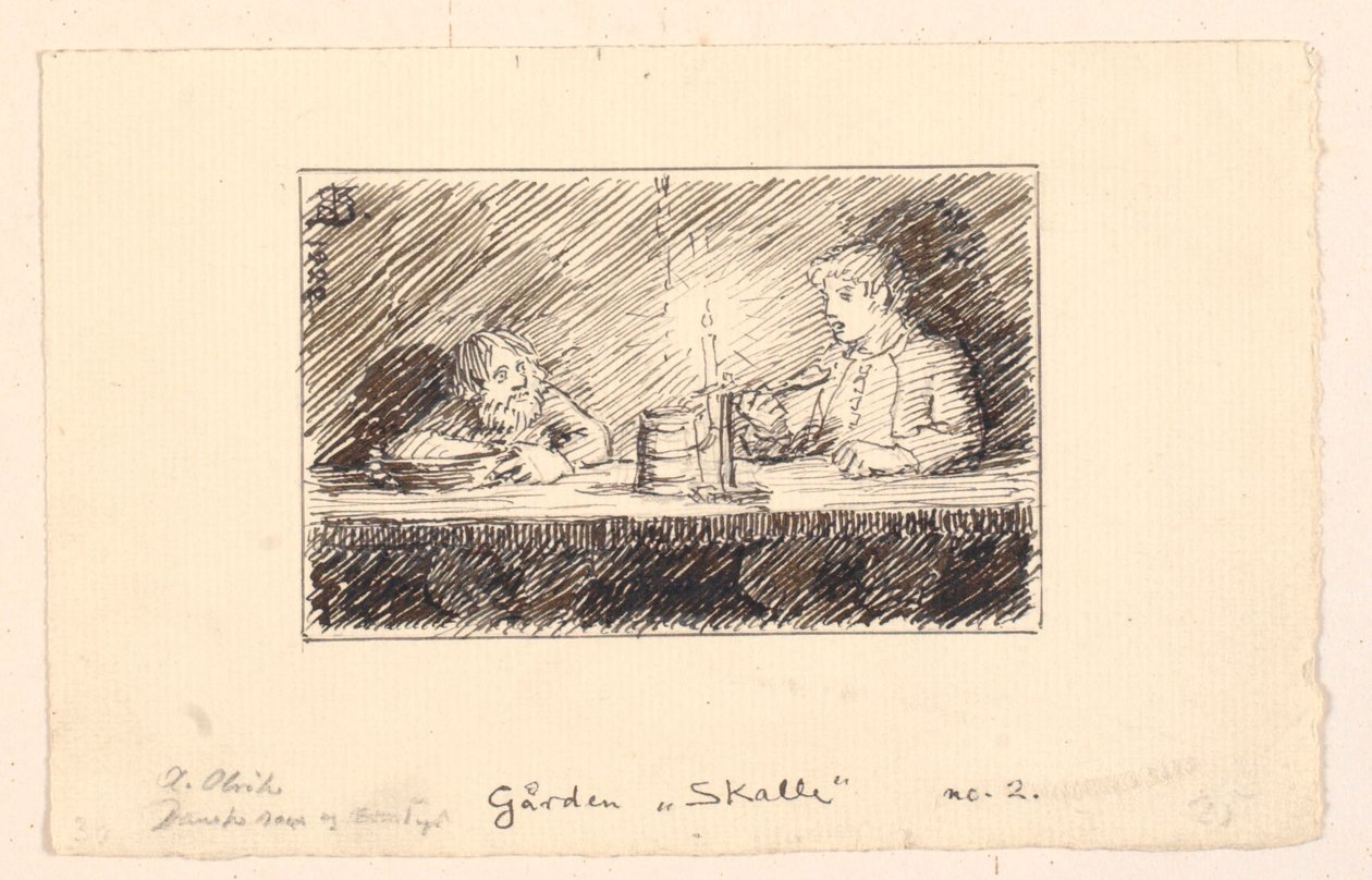 Illustration zu Strandvarslet und Kirkegrimen von Niels Skovgaard