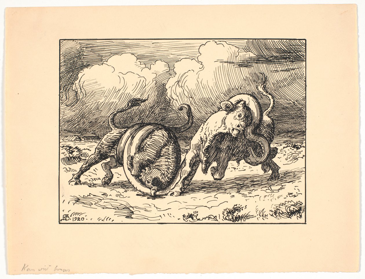 Lindormen in Brande von Niels Skovgaard