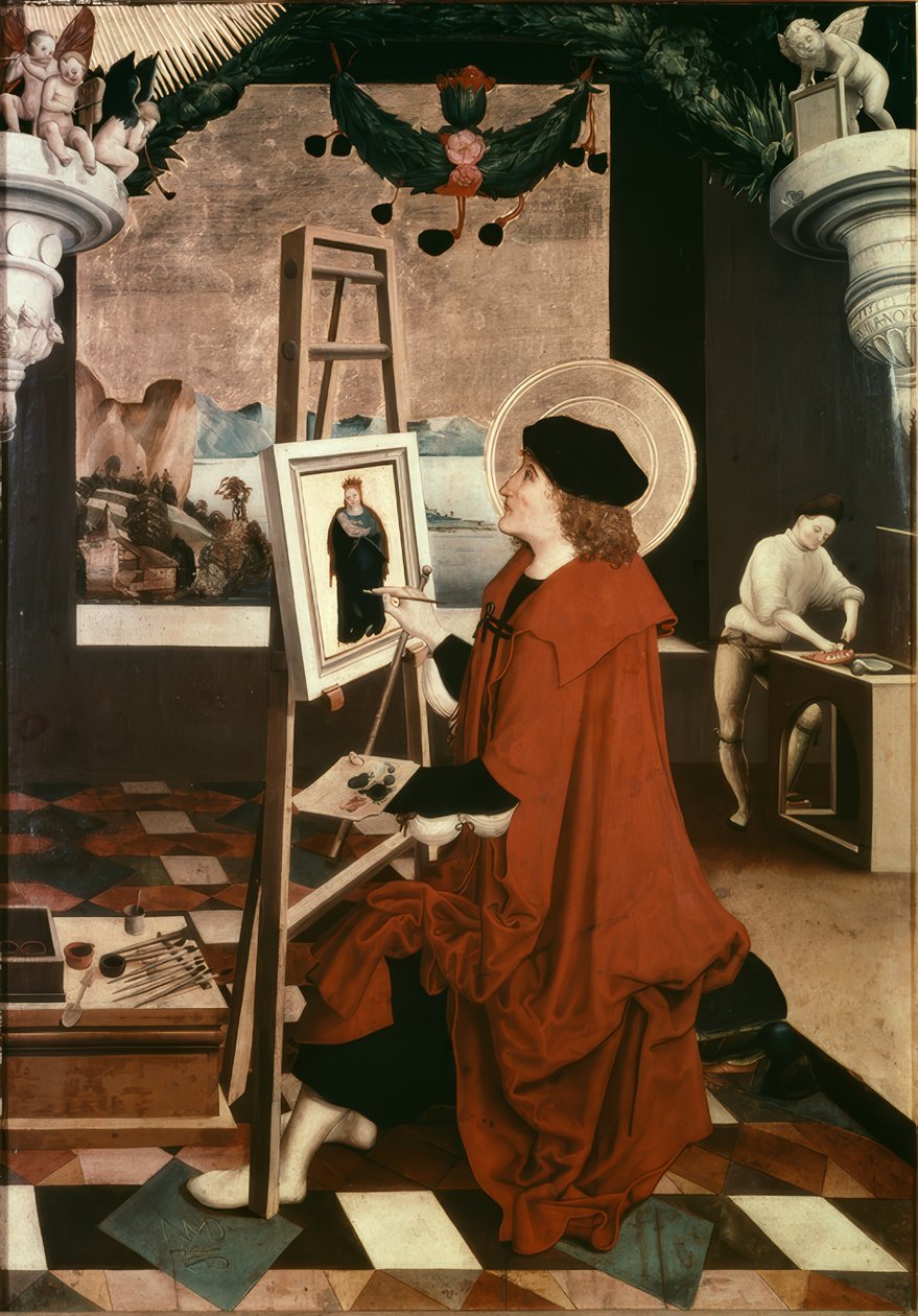 Der heilige Lukas malt die Madonna von Niklaus Manuel