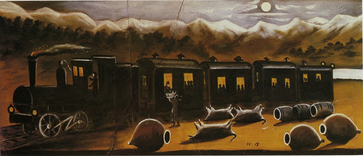 Zug in Kachetien von Niko Pirosmani