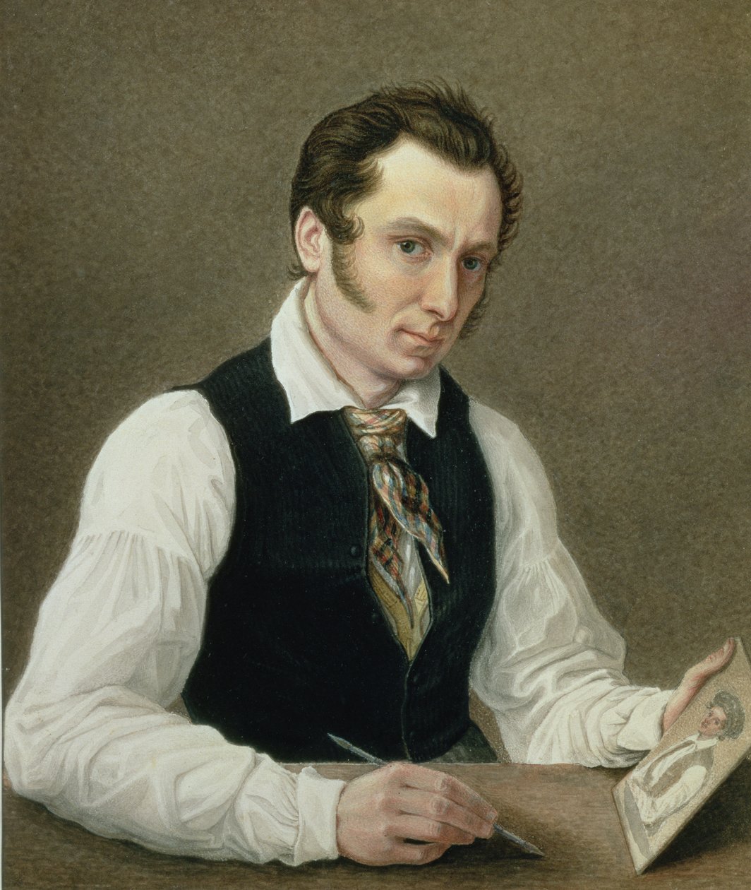 Selbstporträt im Peter-Gefängnis, 1836 von Nikolai Alexandrovich Bestuzhev