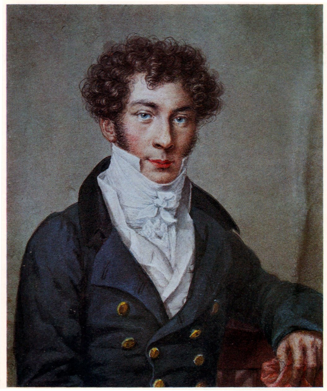 Porträt des russischen Dichters Konstantin Batyushkov, 1815 von Nikolai Utkin