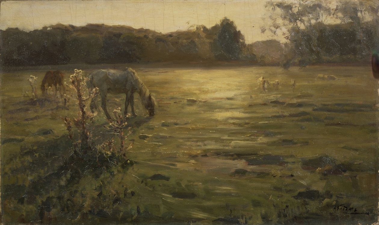 Pferde auf der Wiese von Nikolai Alexandrovich Klodt