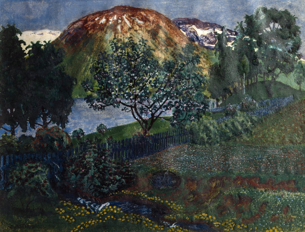 Juninacht im Garten von Nikolai Astrup