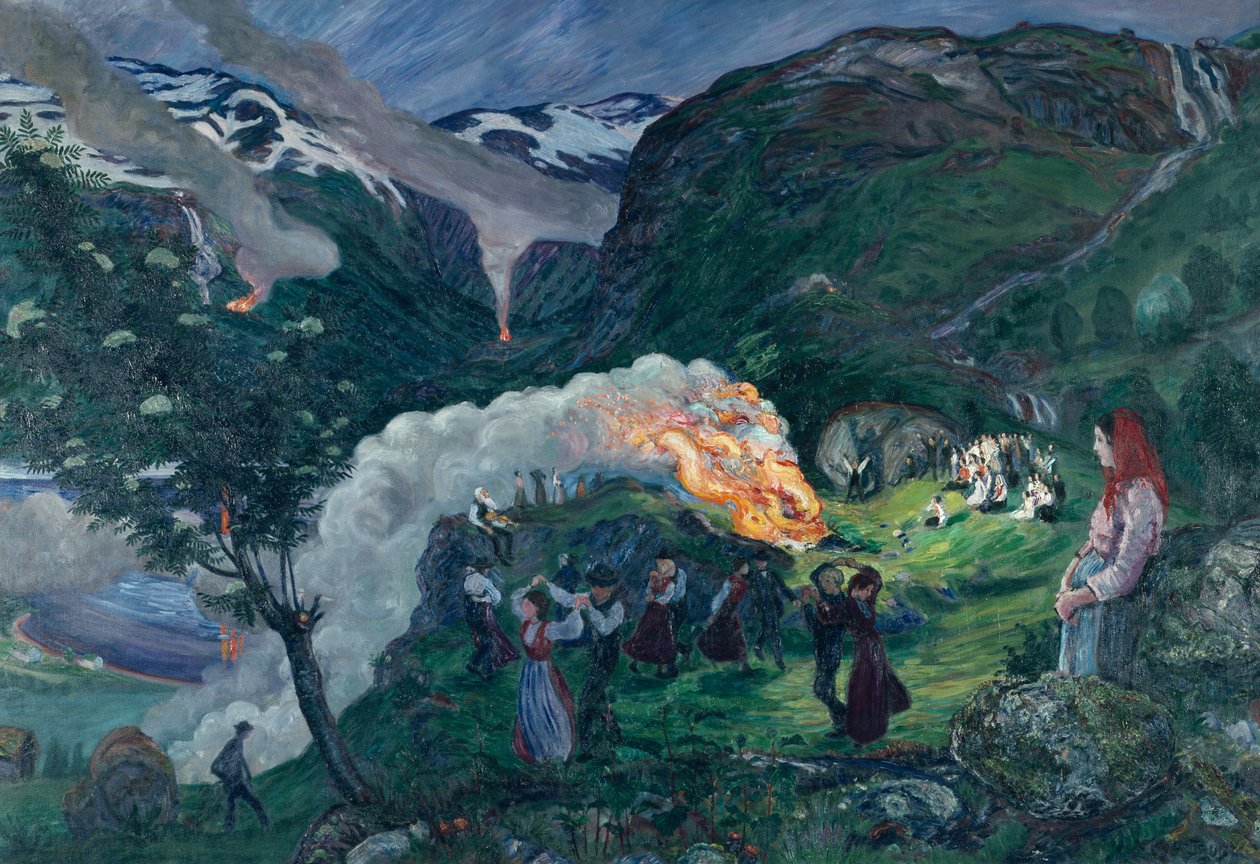 Mittsommernacht, Mittsommerfeuer von Nikolai Astrup