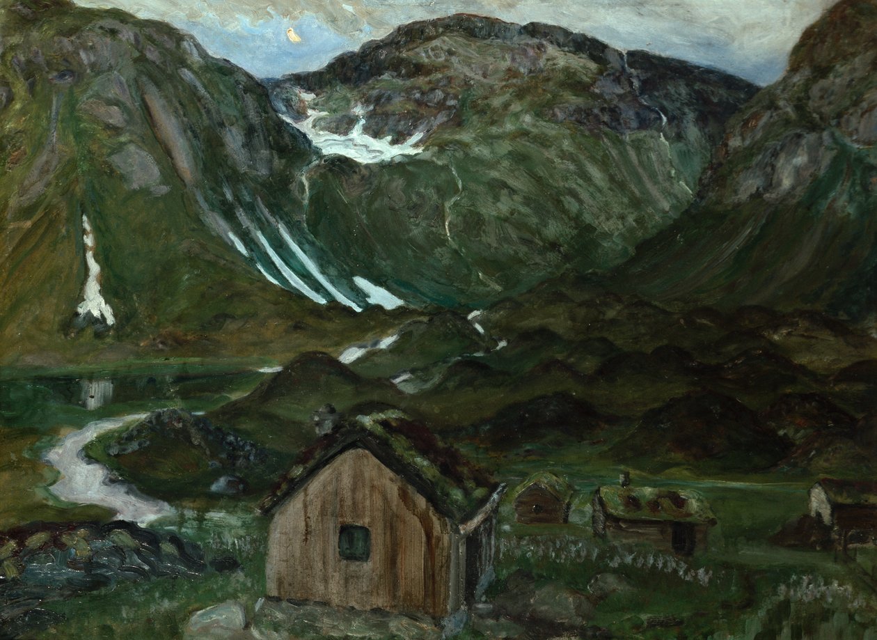 Weide im Mondlicht von Nikolai Astrup