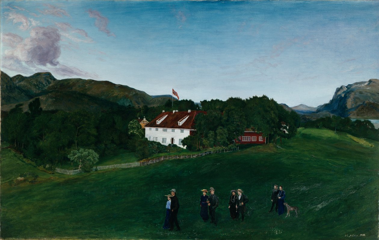 Svanøe Hovedgård, ca. 1904 von Nikolai Astrup