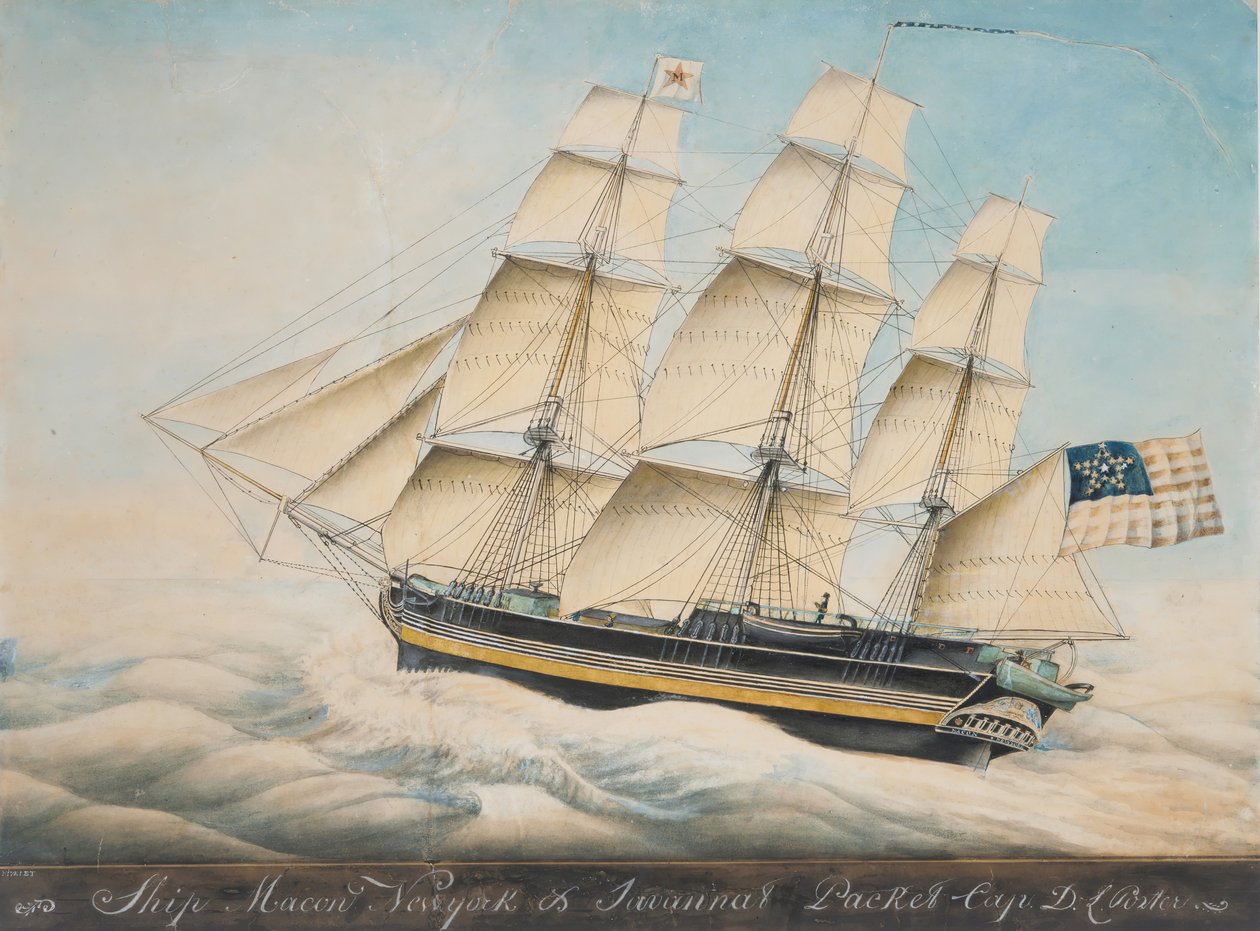 Das Schiff Macon, 1828-35 von Nivelet