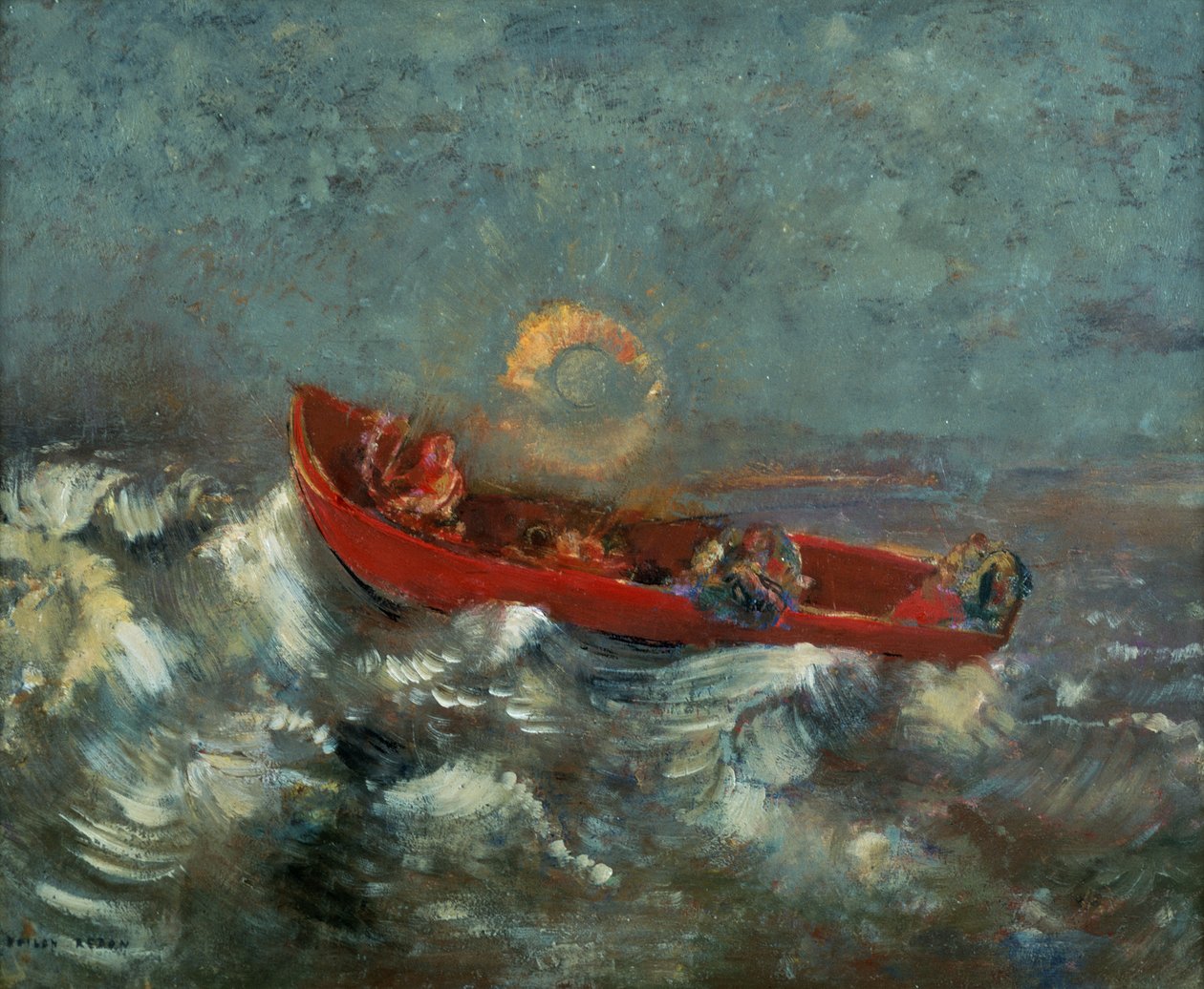 Das rote Boot, 1905 von Odilon Redon