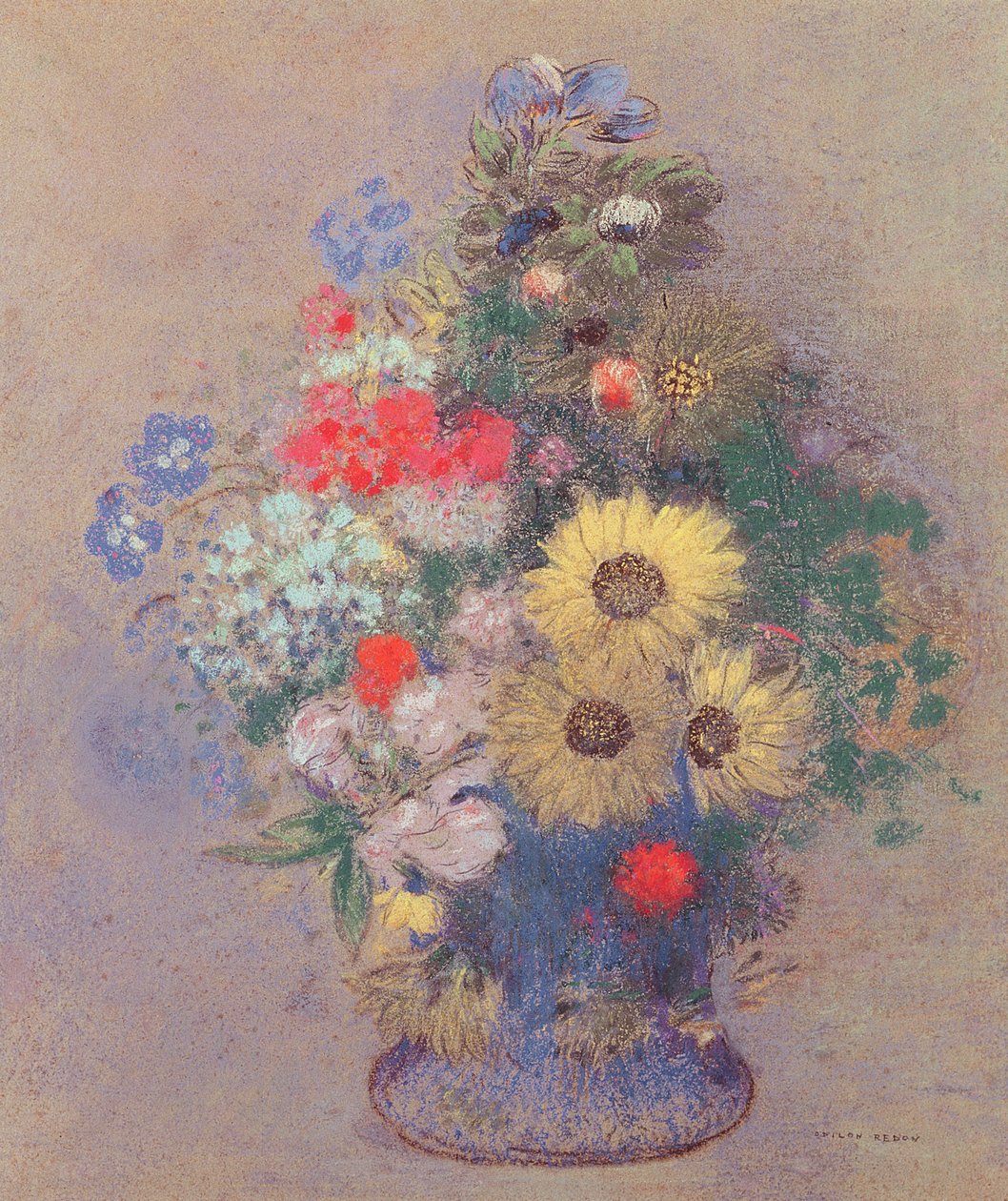 Blumenvase, ca. 1900 von Odilon Redon