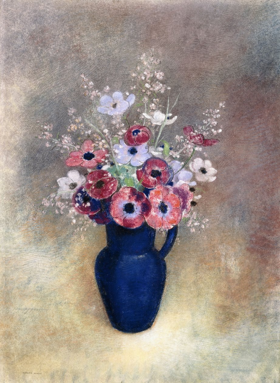 Anemonen in einem Krug, 1910-15 von Odilon Redon