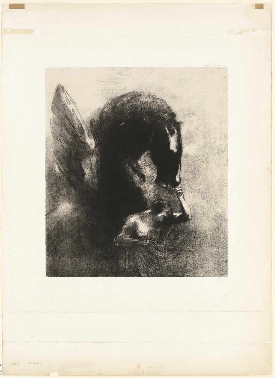 Gefangener Pegasus von Odilon Redon