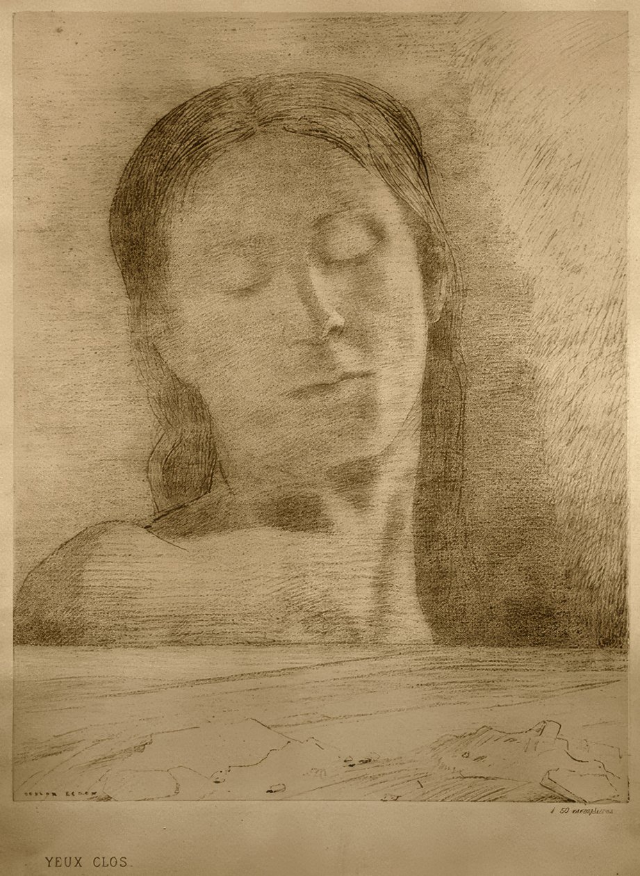 Geschlossene Augen von Odilon Redon