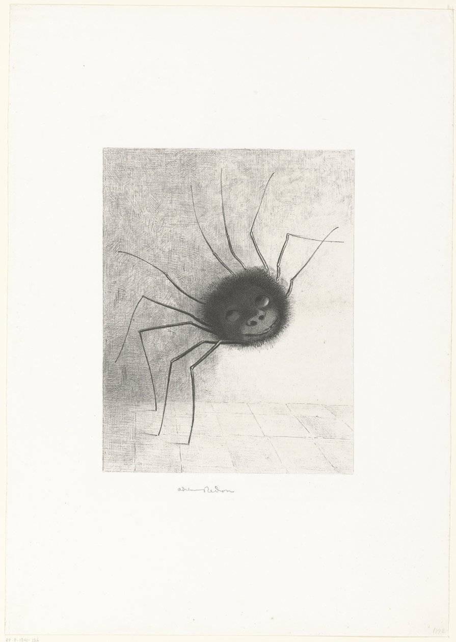 Die Spinne, 1887 (Druck) von Odilon Redon