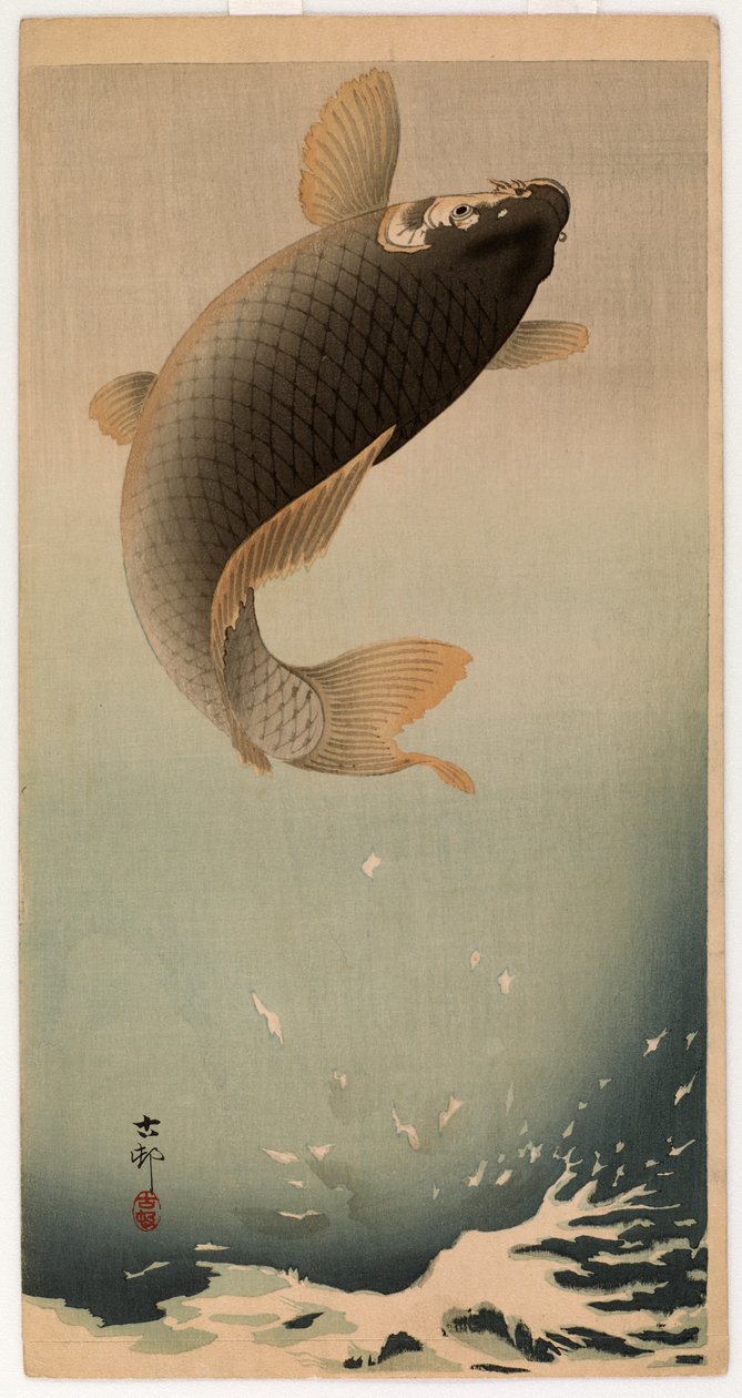 Springender Karpfen von Ohara Koson