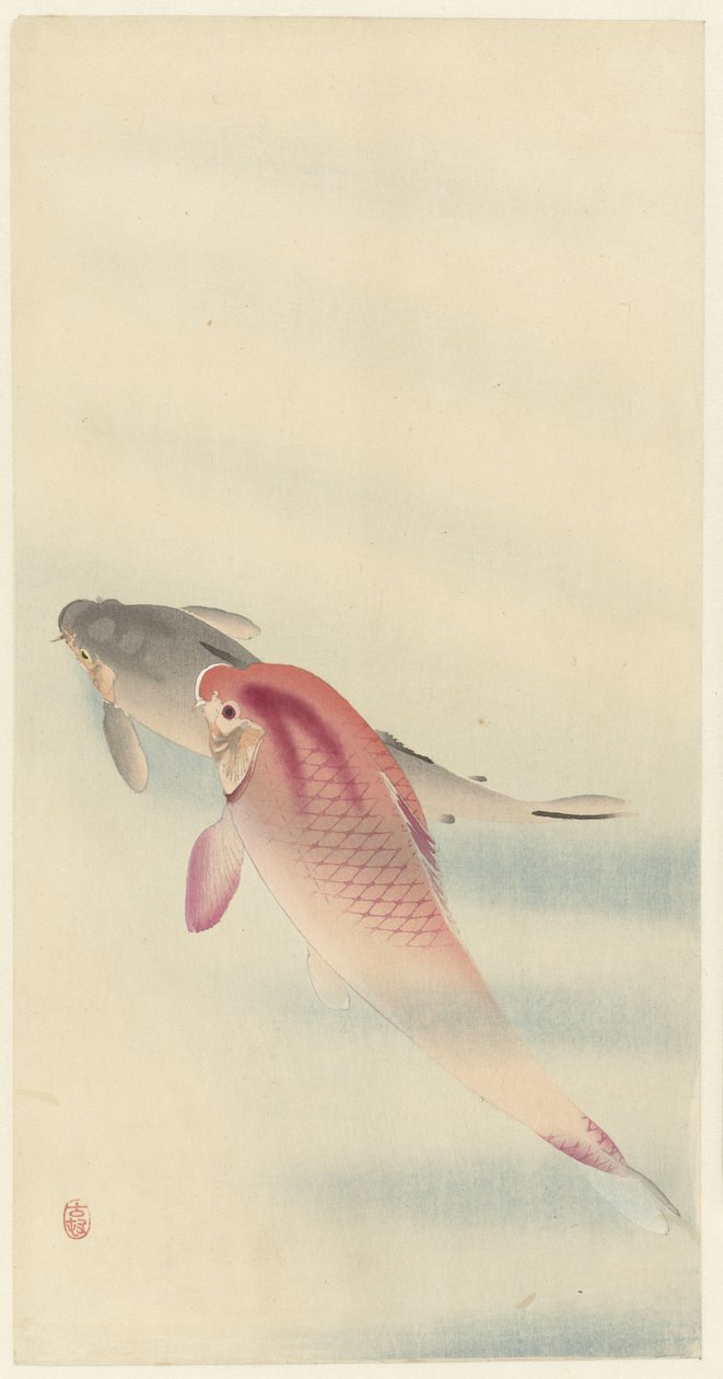 Zwei Karpfen von Ohara Koson